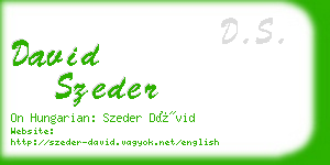 david szeder business card